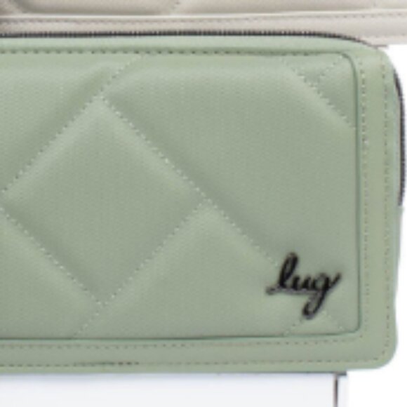 Lug Sage Wiffle Satin Luxe VL Backpack w/ Surrey Satin Luxe VL RFID Wallet